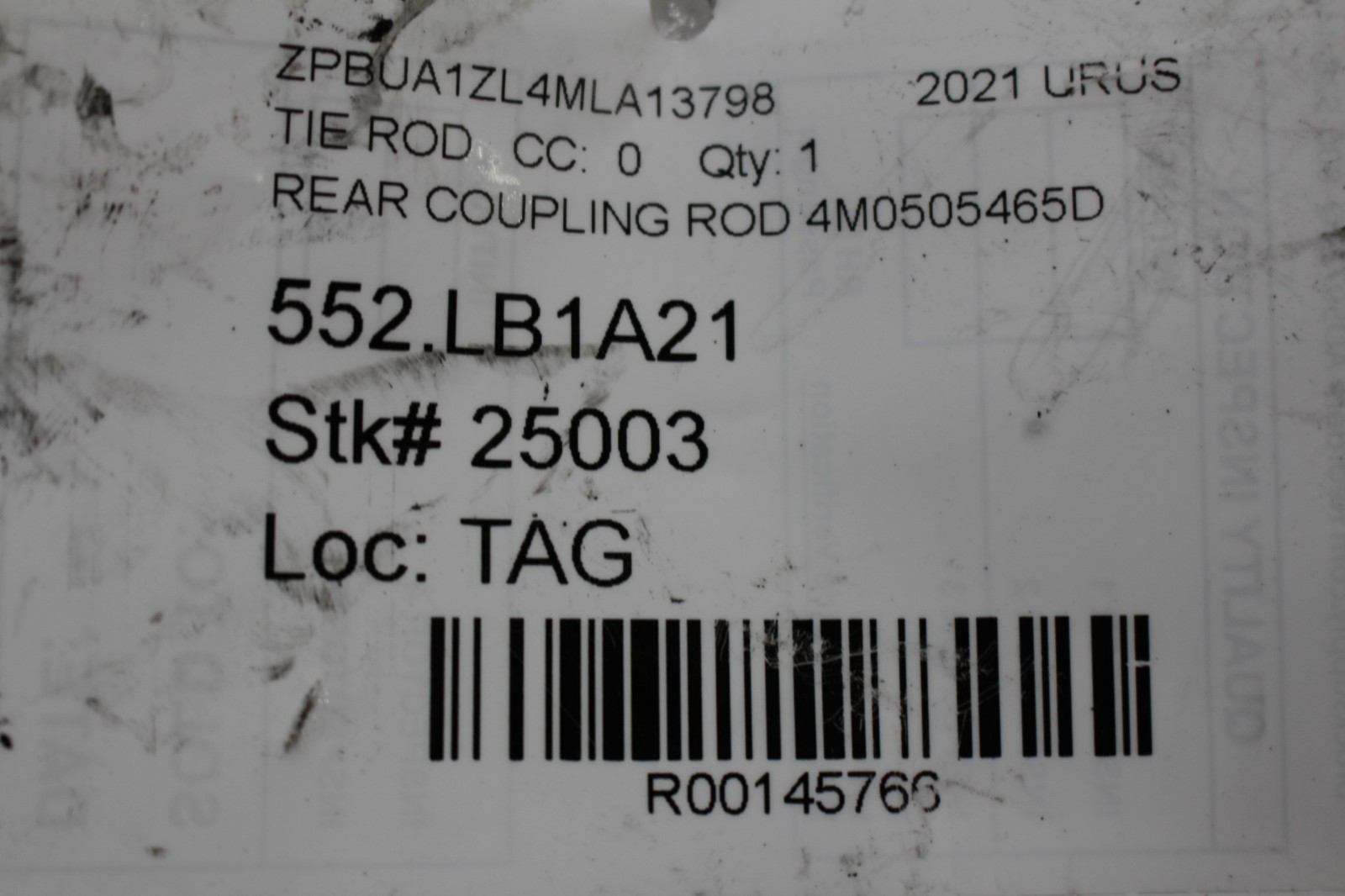 Lamborghini Urus, Rear Coupling Rod, Used, P/N 4M0505465D