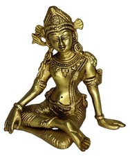 Figura de Lord Indra Dev estilo victoriano hecha a mano estatua de latón decoración del hogar estatuilla