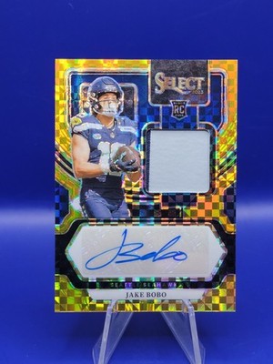 2023 Panini Select   Gold Prizm Auto /10   Jake Bobo (RC) #RSM-JBO