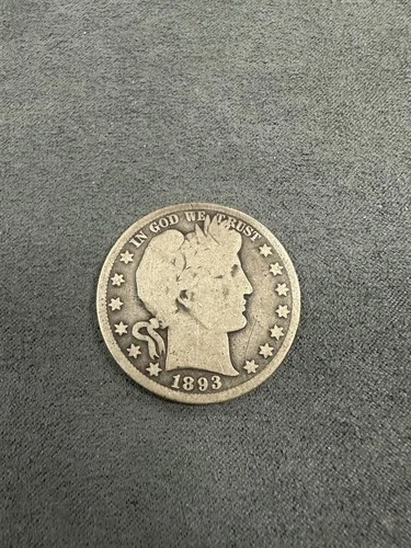 1893 S 50C Barber Silver Half Dollar Key Date