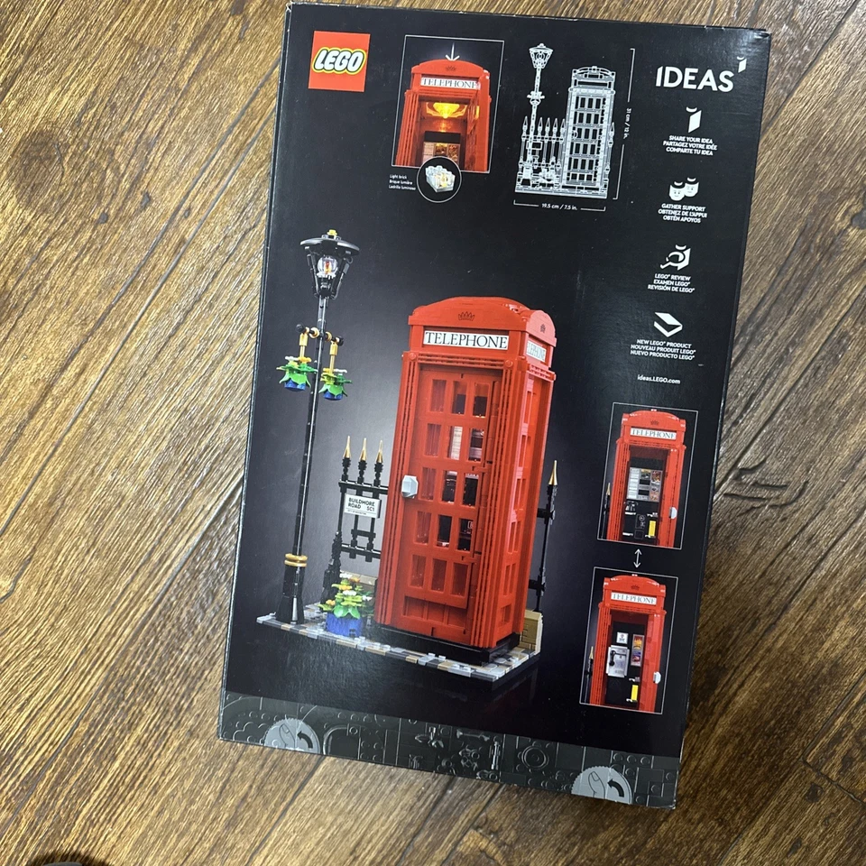 LEGO Ideas Red London Telephone Box 21347 - ¡Nuevo y Sellado! Se envía AHORA Foto 3 de 3