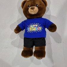 Build A Bear Happy Birthday Outfit Brown 15" Bear Plush PreRecorded Message READ