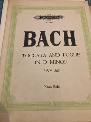 Noten HeftBach Tocata & Figur In D Minor BWV 565 Piano Solo Es. Peters