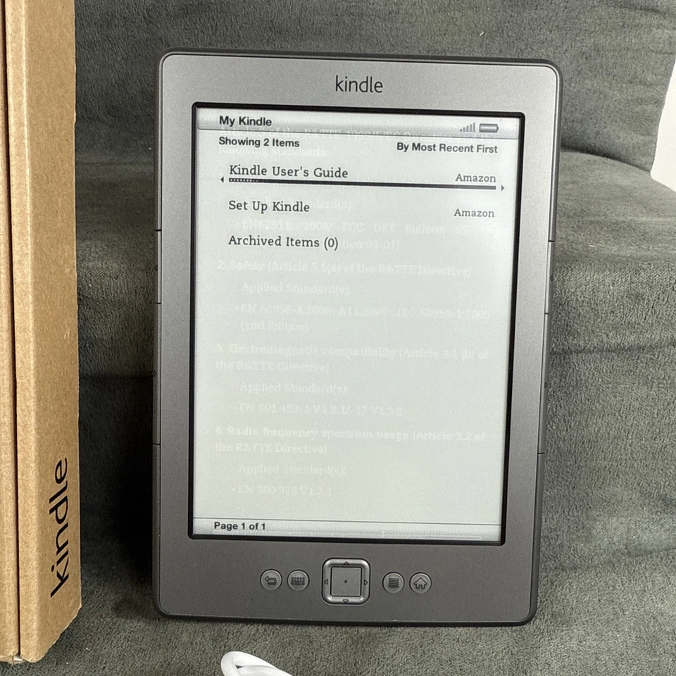 Amazon Kindle - 4th Generation - D01100 - Graphite - Image 2 of 4