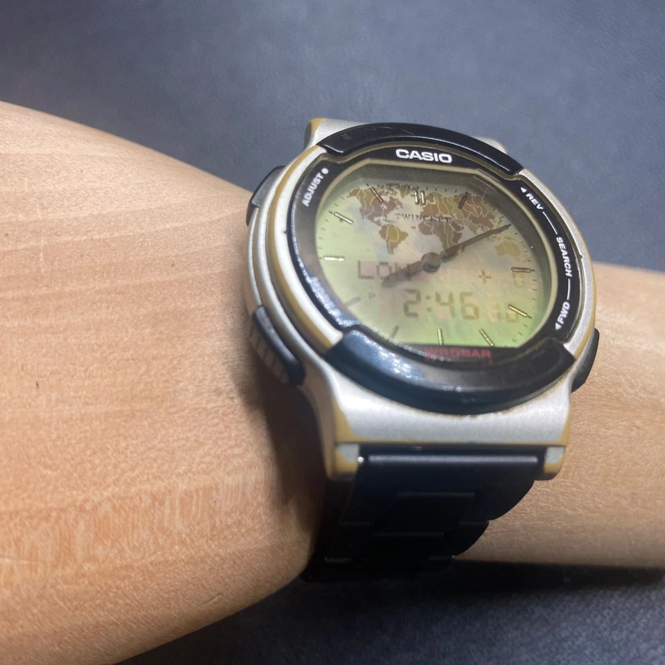 Working / Casio ABX-53 Twincept Data Bank World Time Mens Watch - Image 3 of 4