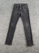 Levis 512 Jeans Mens 29x32 Black Slim Tapered Stretch Big E Selvedge Denim