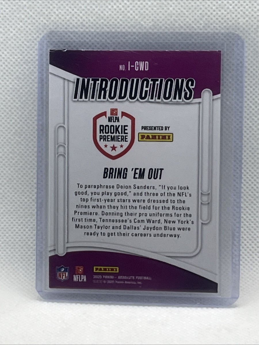 NFLPA Rookie Premiere - 2025 Panini Absolute - Bring'em Out - #I