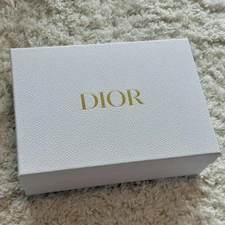 Authentic Dior Large Gift Box – White Textured With Logo – Empty