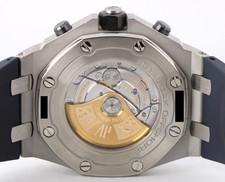 Audemars Piguet Royal Oak Offshore Steel Navy Blue Orange 42mm 26470ST Watch 8