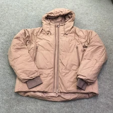 The Arrivals Jacket Womens Medium Womens Large Pink Hooded Down Puffer Coat NYC