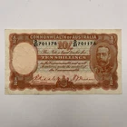 1936 10 Ten Shillings Banknote - a VF - Riddle / Sheehan | Aus Predecimal | R11