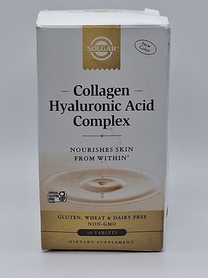 SOLGAR Collagen Hyaluronic Acid Complex, 30 tablets. Exp: 05/2027