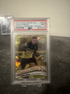 Topps Chrome UCL 2019 Jadon Sancho Future Stars Yellow FS-JS PSA