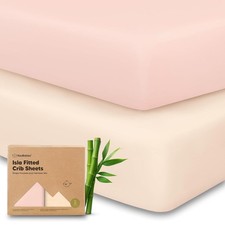 2-Pack Baby Crib Sheets Boys Girls 52x28 Viscose Derived from Bamboo Toddler Bed