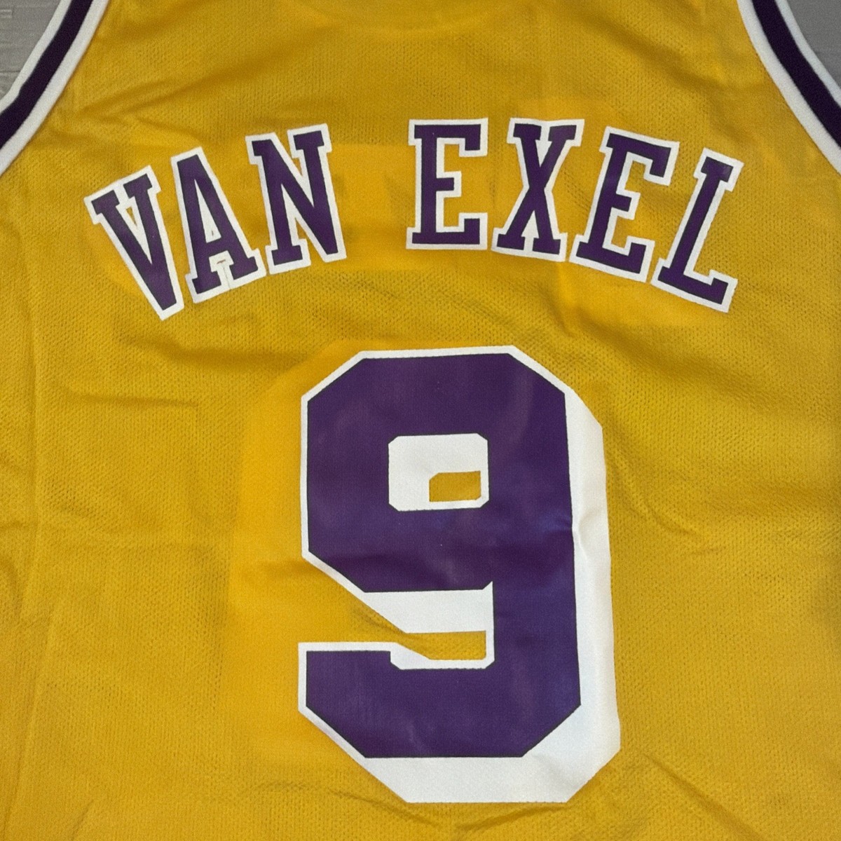 Vintage 90s Champion Nick Van Exel #9 Los Angeles Lakers