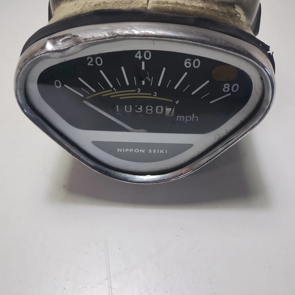 Velocímetro/cabo 1969 Honda CL90 CL 90 carcaça de farol - Imagem 2 de 4