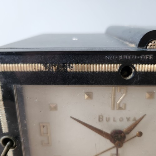 Antikes MCM 50er Jahre Bulova Uhr Röhrenradio Modell 100 schwarz & gold - Bild 4 von 15