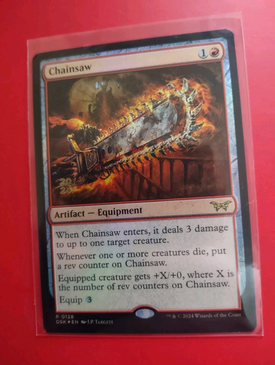 Magic The Gathering - Chainsaw Foil Prerelease Promo - Artifact Rare MTG