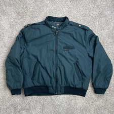 Vtg 80s Members Only Bomber Jacket Men 2XL Moss Padded Full Zip Retro Dadcore