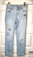 Girls Jumping Beans Mid-Rise Embellished Jeans Size 7