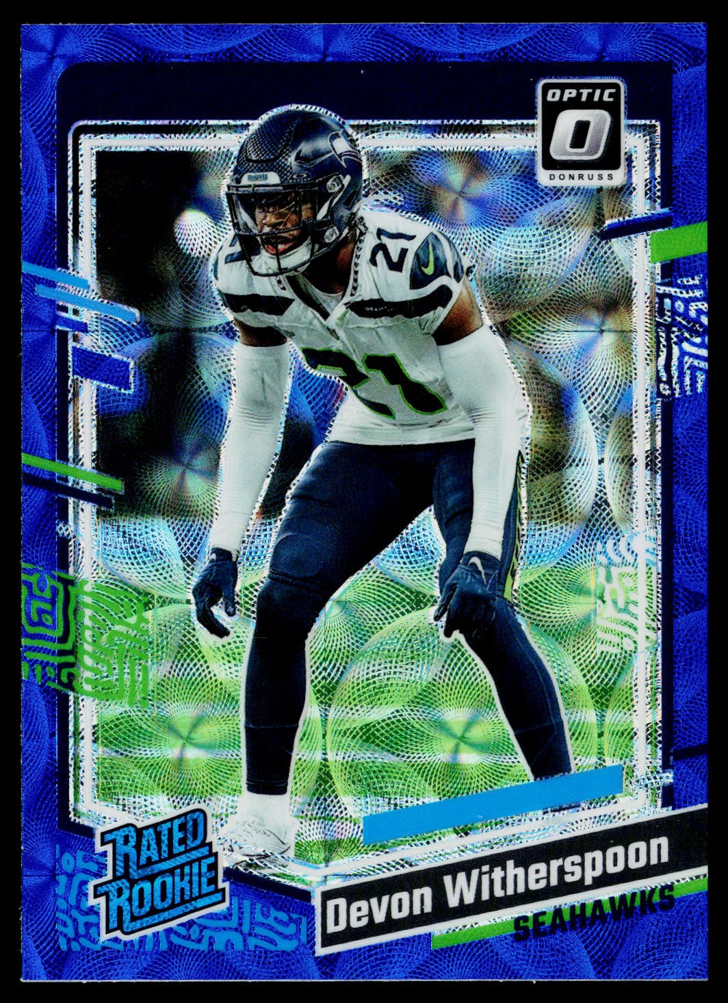 2023 Donruss Optic Blue Scope #292 Devon Witherspoon Seattle Seahawks Rookie