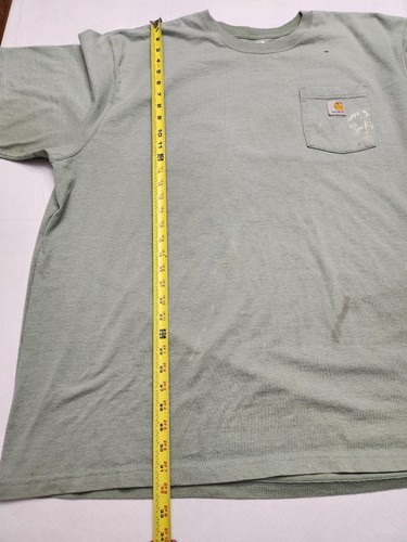 Camisa Carhartt Para Hombres 3XL Verde Calce Suelto Bolsillo Gráfico Perro Camión Pesca Camiseta - Imagen 9 de 14