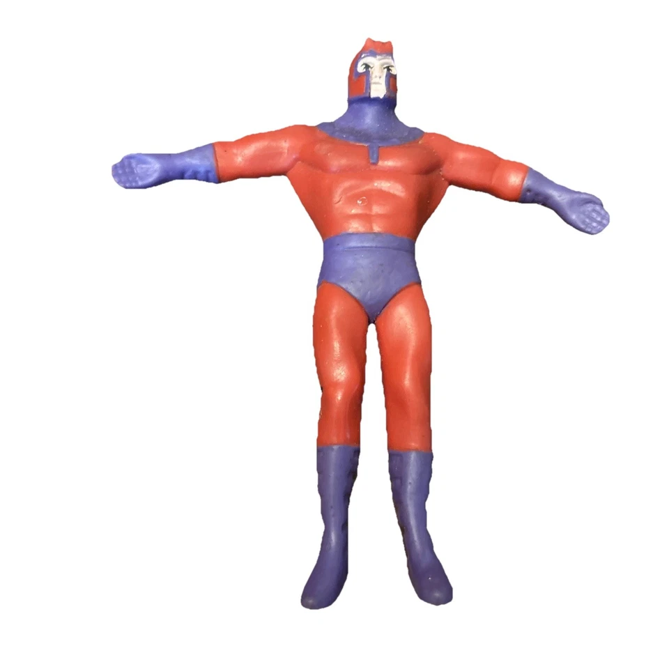 Lote (4) Figuras Bendy Vintage Marvel Just Toys Hulk Magneto Punisher Cpt America Foto 4 de 4