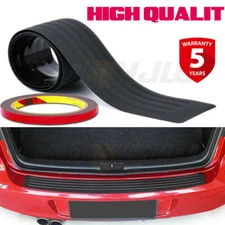 90cm Rear Bumper Protector Rubber Pad Kit Guard Sill Plate Trunk Trim Cover New