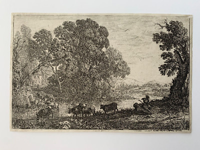 CLAUDE LORRAIN GELLEE Le Bouvier Etching