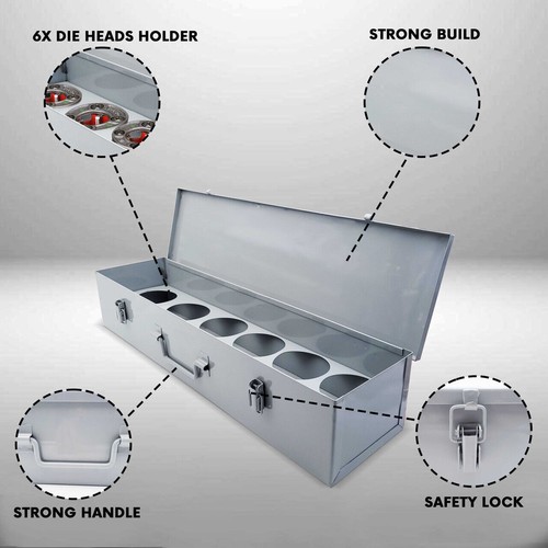 Staten Tools 38625 Metal Carrying Case fits RIDGID® 12-R Die Heads 12R Ratchet a - Afbeelding 3 van 3