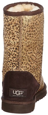 りちゃ さま専用UGG australia ⚫︎クポンチョ⚫︎未使用⚫︎ニット コート UGG 1005329 Classic Short Gold Metallic Leopard Genuine Calf Hair