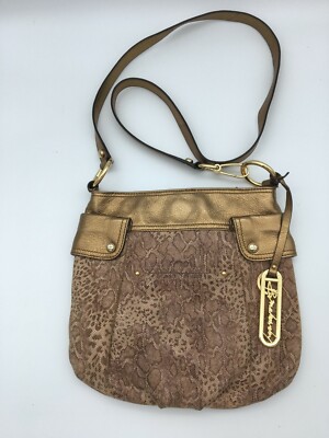 B Makowsky Shoulder Crossbody Purse Shoulder Bag Bronze Adjustable Strap