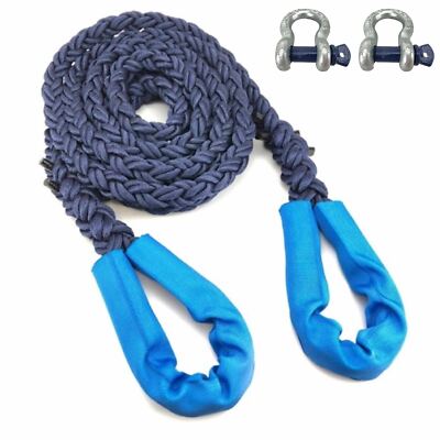 20 mm Navy Nylon Kinetic 7T Recovery Tow Rope ATV 4x4 x 12 m mit 3,25 t Schäkeln