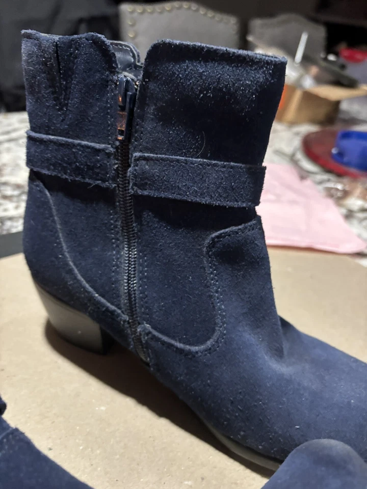 Earth Origins Botines Mujer Talla 9 Azul Gamuza Cremallera Foto 3 de 3