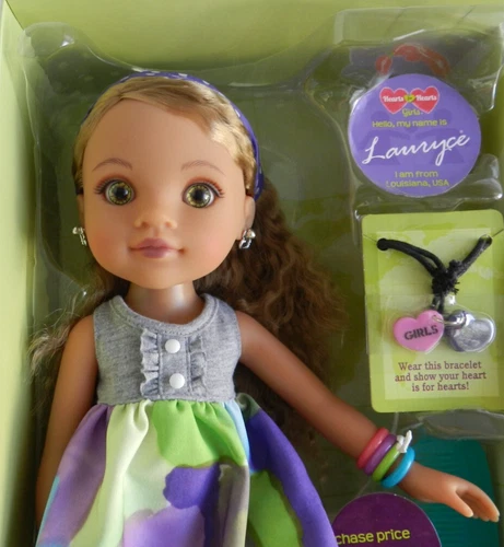 Playmates Hearts for Hearts Girls Lauryce from New Orleans 14" Doll New Open Box