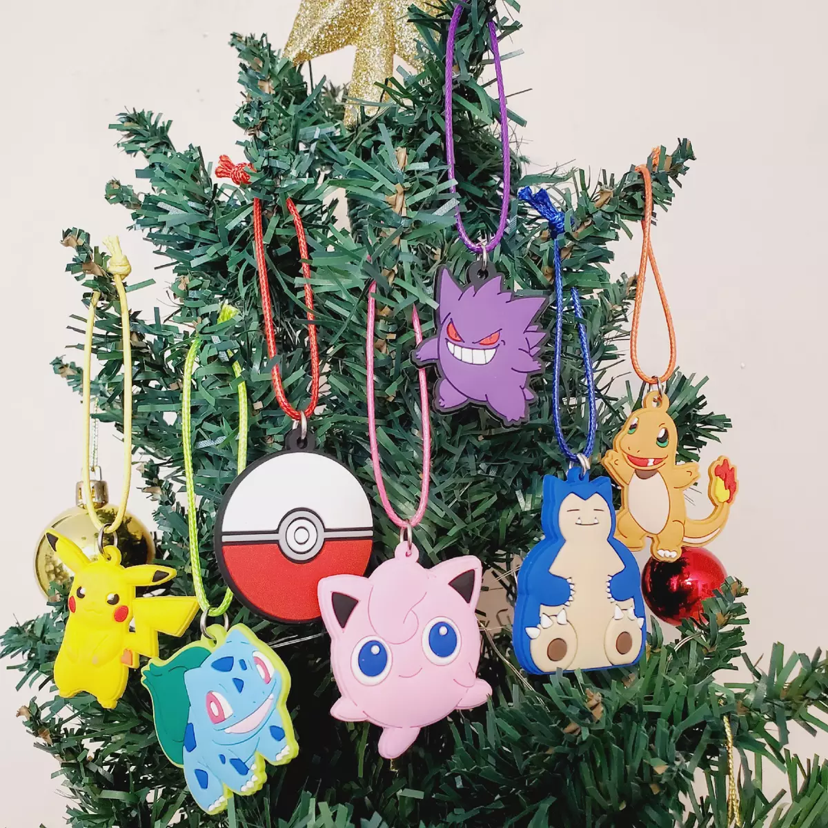 Pokemon Christmas tree ornaments 7 piece set video game