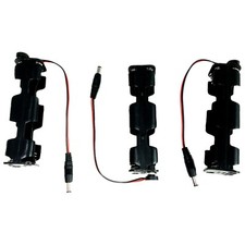 3 pack 8 AA battery holder 12 volt DC output DC barrel connector