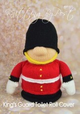 New Knitting Pattern Kings Guard Toile Roll Cover Knitting by Post A5 Leaflet