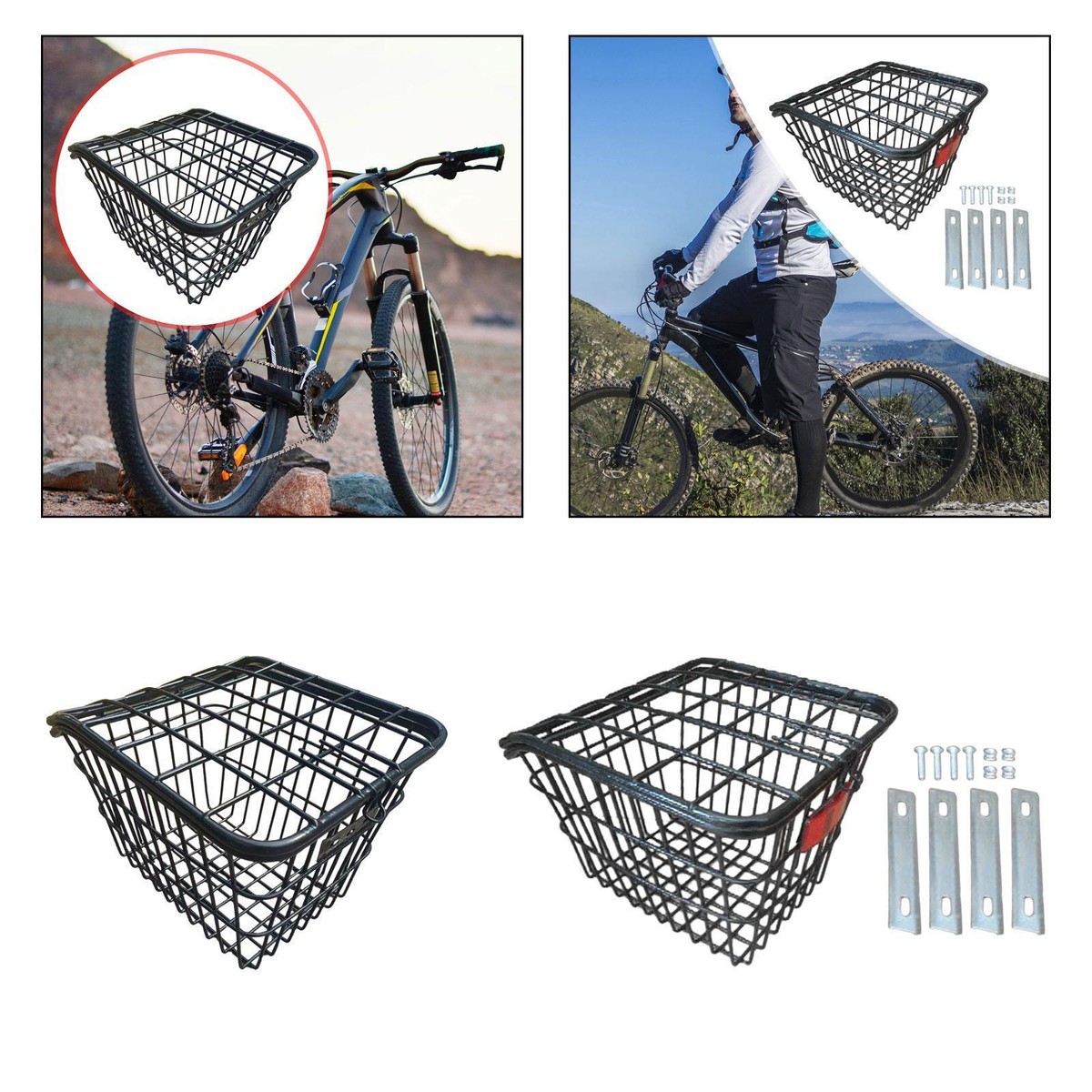 Rear Bike Basket Easy Install Bicycle Basket for Road Bikes Camping Luggage
