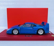 1/18 BBR Ferrari F40 1987 Light Blue/Italian Stripe limited 40 PCS with case