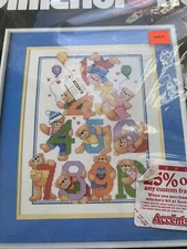 Dimensions Vintage Counted Cross Stitch Sealed Counting Bears 11x14 Without Mat