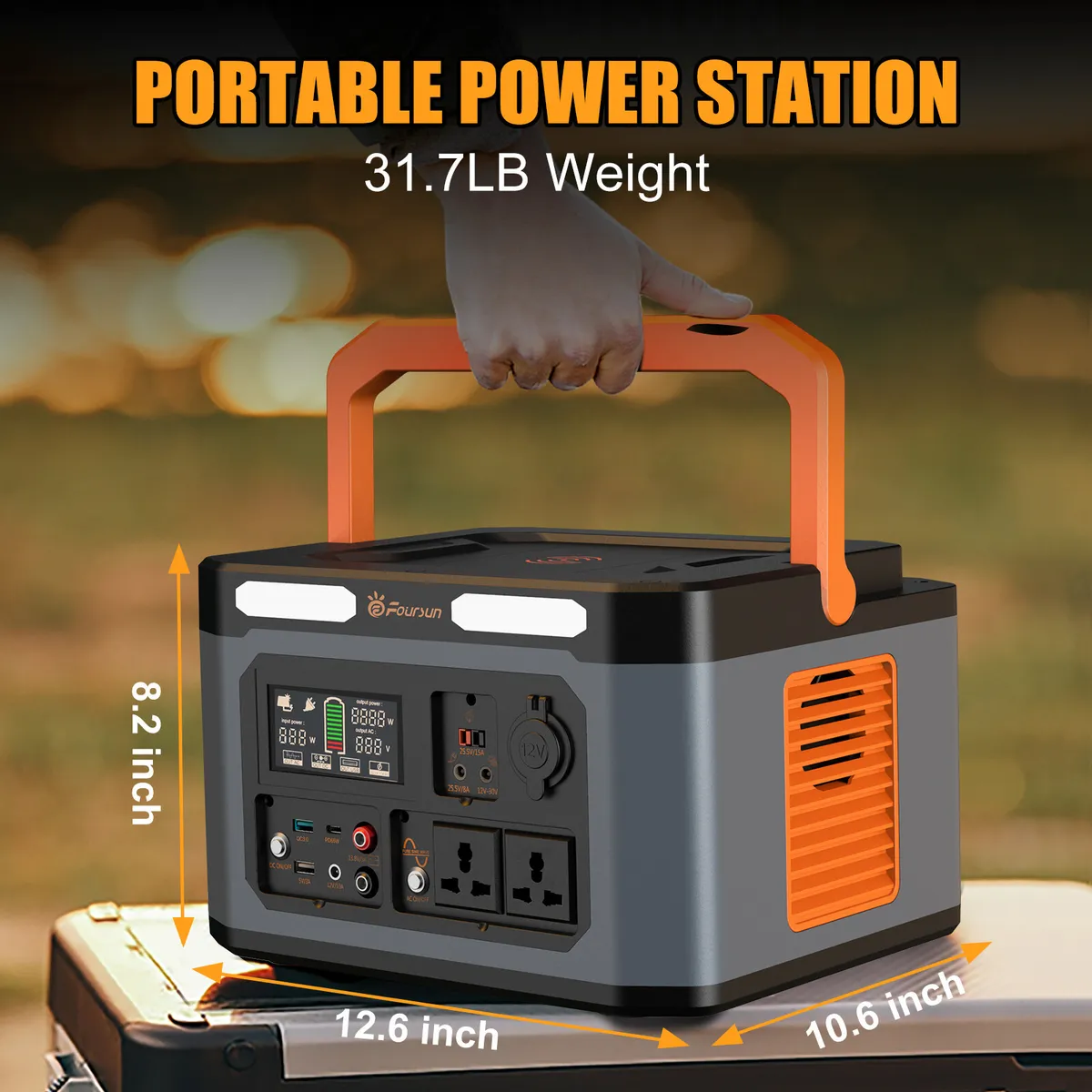 Portable Power Station 1598Wh 1500W Solar Generator Camping Outdoors  Battery NEW