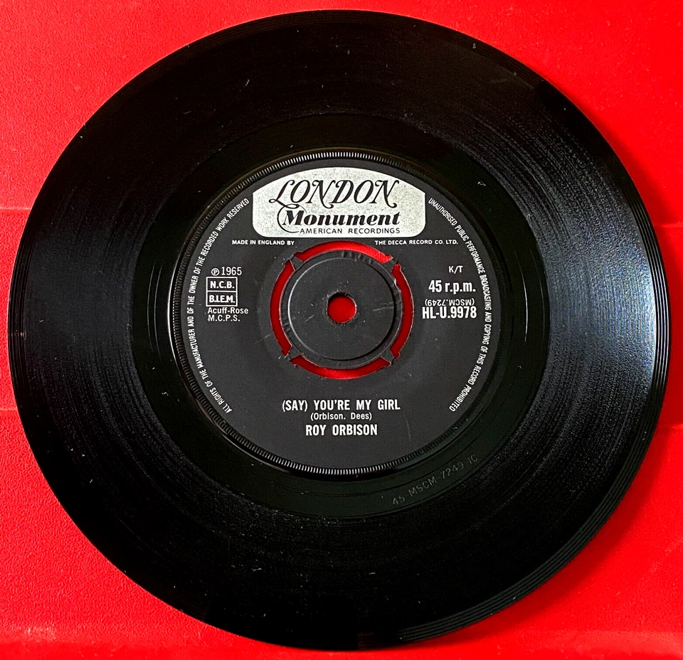 Roy Orbison (Say) You're My Girl 7" UK ORIG 1965 London b/w Sleepy Hollow VINYL - Image 2 of 4