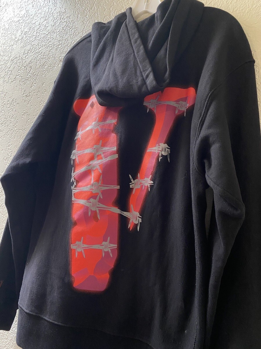 Vlone X Juice WRLD 999 Hoodie World Tag Rap Black Mens Small Rare 