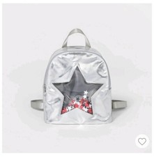 black backpack with silver zippers