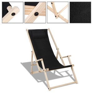 Liegestuhl Klappstuhl Balkon Strandstuhl Relaxliege Holz Gartenliege Klappbar Ebay