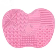 2 xPink-Silicone Makeup Brush Cleaner Pad Washing Scrubber Board Cleaning Tool