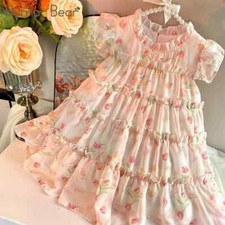 New Girls Clothing Lace Princess Cake Dress Party Show Children's Costume