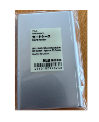 MUJI Aluminum card holder, card case for up to 25 cards from Japan