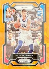 2023-24 Panini Prizm - Orange Ice Prizm #282 Filip Petrusev (RC) 76ers